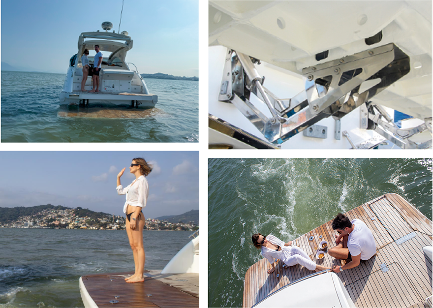 Imagem de um barco navegando em alto mar