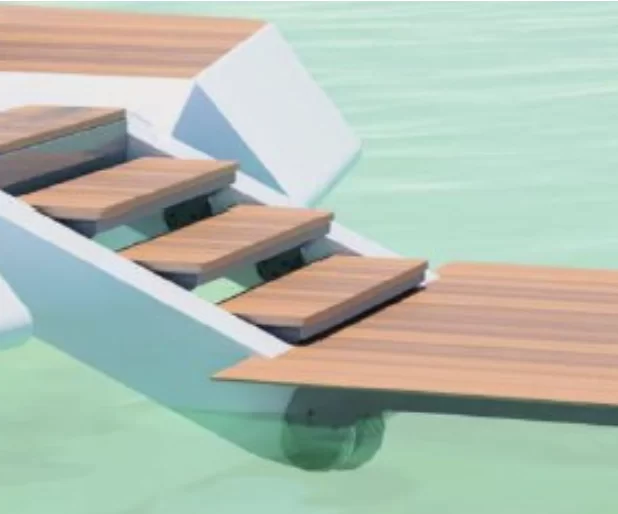 Imagem de um barco navegando em alto mar